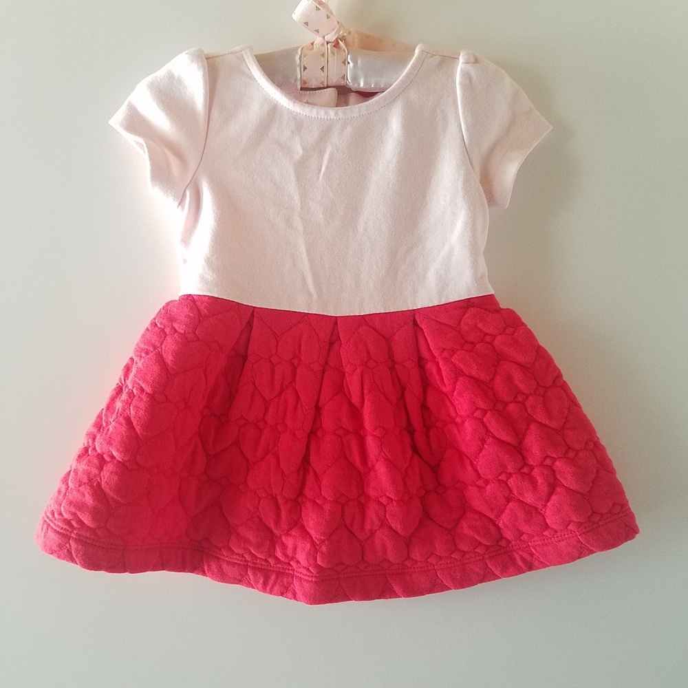 Janie and Jack |Quilted Skater Dress heart quilt 3-6 Months